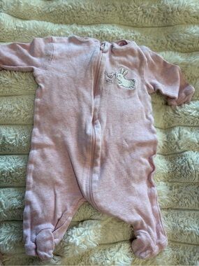 7/$30 George Pink Bunny Footed One-Piece Sleeper